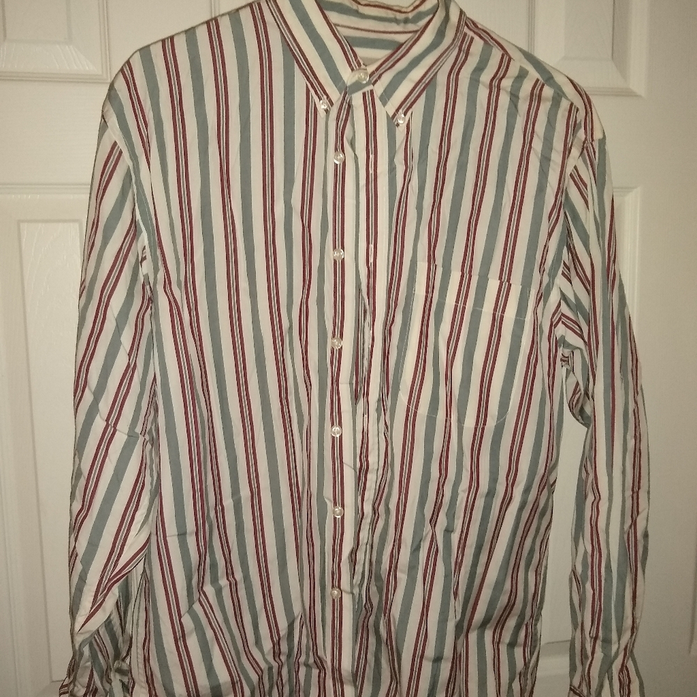 Striped long sleeve button up